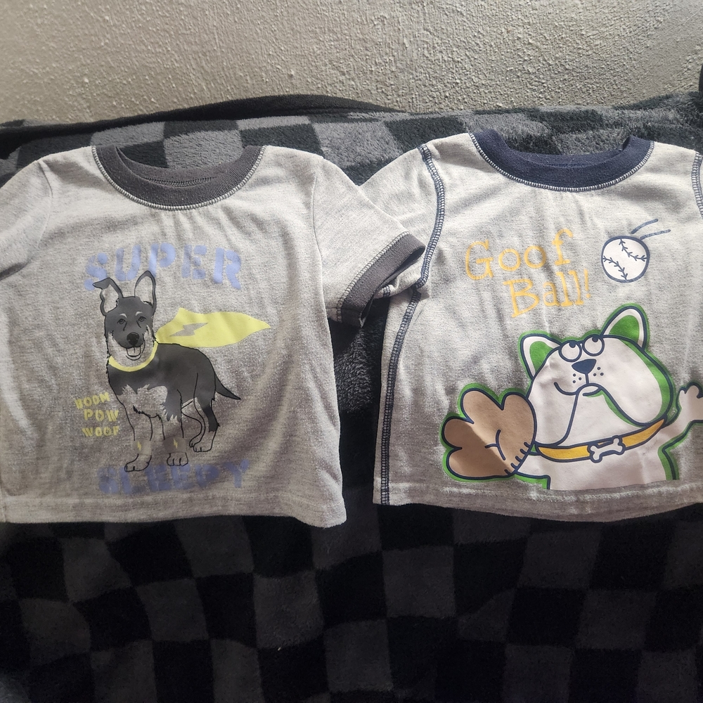 Carter's Gray and Blue Kids Pajama Tops